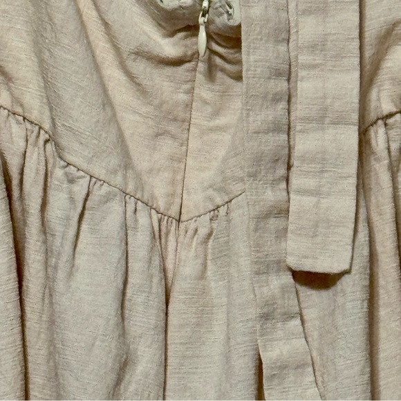 Jaquie The Label Aimee Puff Sleeve Cotton Tie Back Cottagecore  Babydoll Dress - Picture 8 of 12